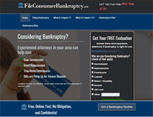Tablet Screenshot of fileconsumerbankruptcy.com